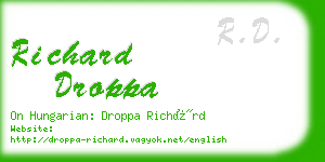 richard droppa business card